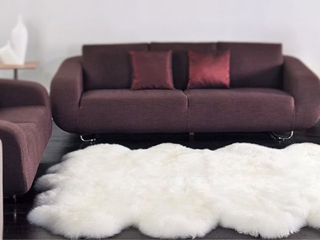 Barnscroft - Sheepskin Rugs - Large White Sexto Long Wool Rug - Carpet
