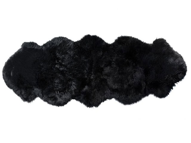 Barnscroft - Sheepskin Rugs - Luxury Double Black Sheepskin - Carpet