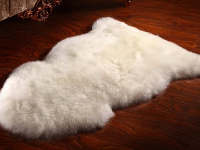 Barnscroft - Sheepskin Rugs - Single Natural White Sheepskin - Carpet