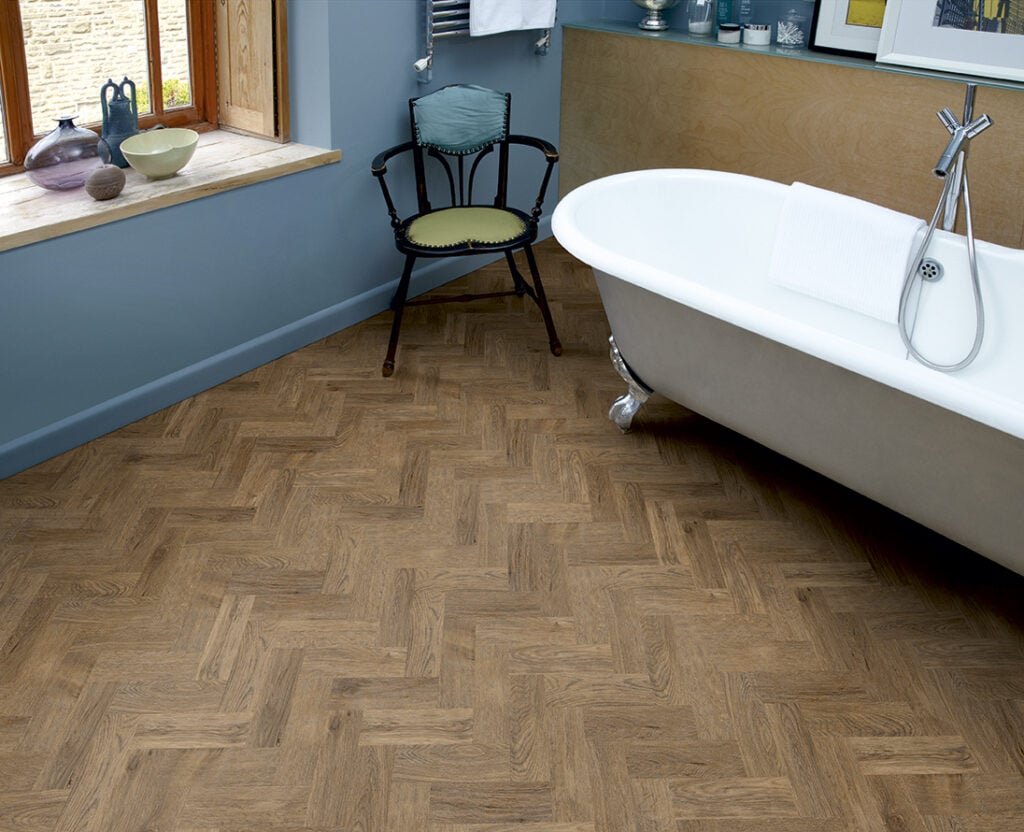 Amtico - Brushed Oak - Herringbone - Luxury Vinyl Tile (LVT) Flooring - Vinyl Flooring - Wood Flooring