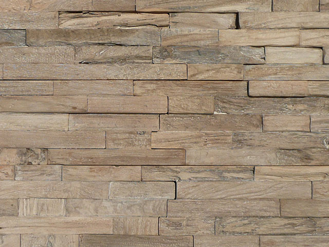 Heywood Vloeren - NLH - 3D Teak Wall Panels 'Weathered' - Wood Flooring