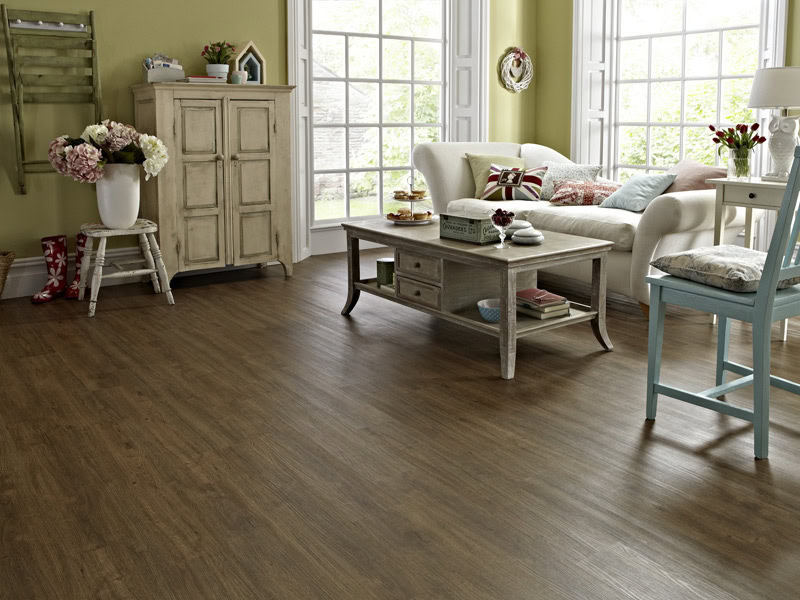 Karndean - Knight Tile Wood Flooring - KP102 MID Brushed Oak - Luxury Vinyl Tile (LVT) Flooring - Porcelain Tile Flooring - Vinyl Flooring - Wood Flooring