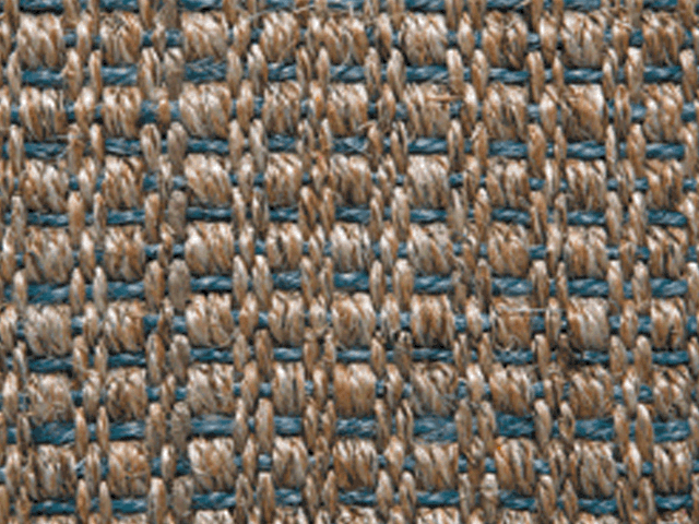 Kersaint Kobb - Sisal Contrast Duck Egg Blue - Carpet - Wood Flooring