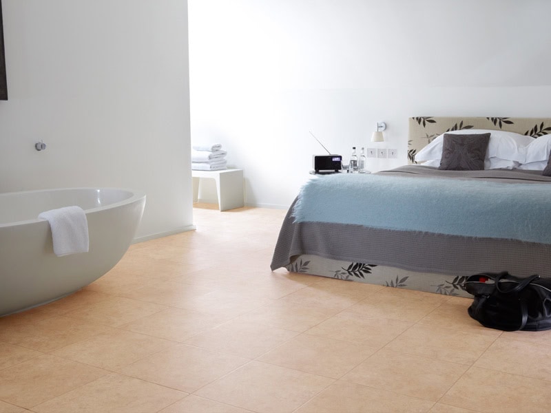 Karndean - Da Vinci Stone Tiles - LST02 Sienna Limestone - Luxury Vinyl Tile (LVT) Flooring - Porcelain Tile Flooring - Vinyl Flooring
