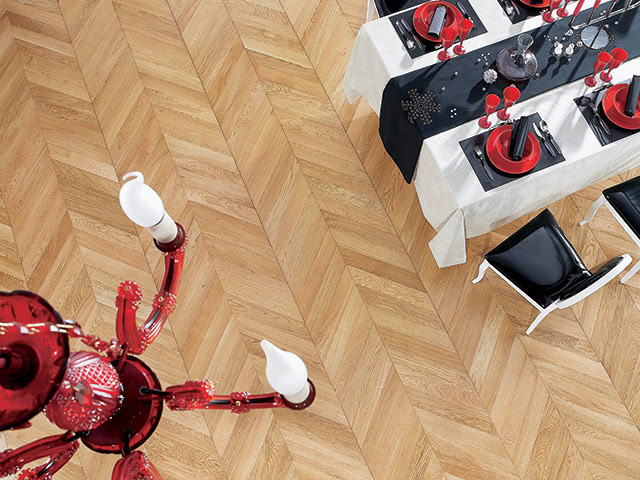 Panaget - Chene CL Nat Satine Point De Hongrie - Wood Flooring