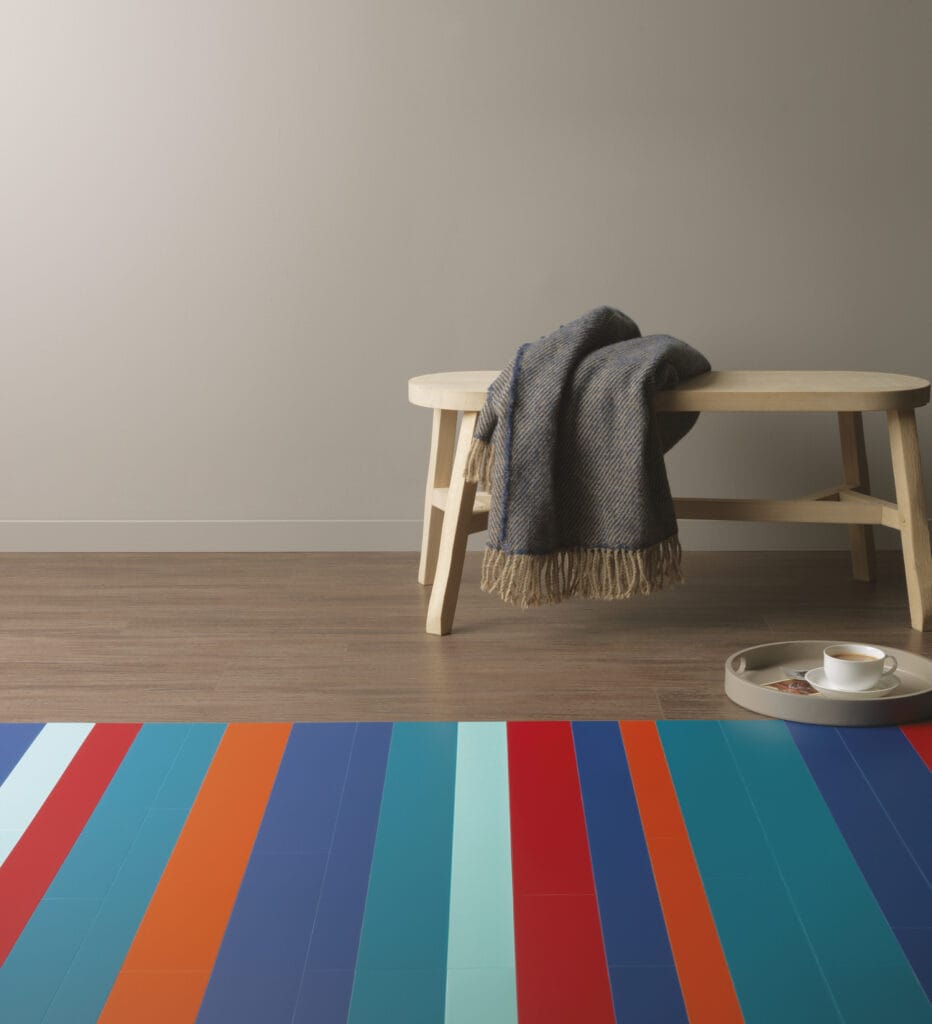Amtico - Quill Sable - Paris - Bangkok - Sevilla - Helsinki - Pacific - Bespoke Striped Rug - Luxury Vinyl Tile (LVT) Flooring - Vinyl Flooring - Wood Flooring