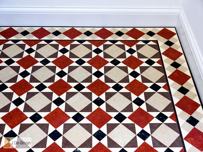 Marmoleum RD113 Paired With RDB206 Borders - Marmoleum Flooring
