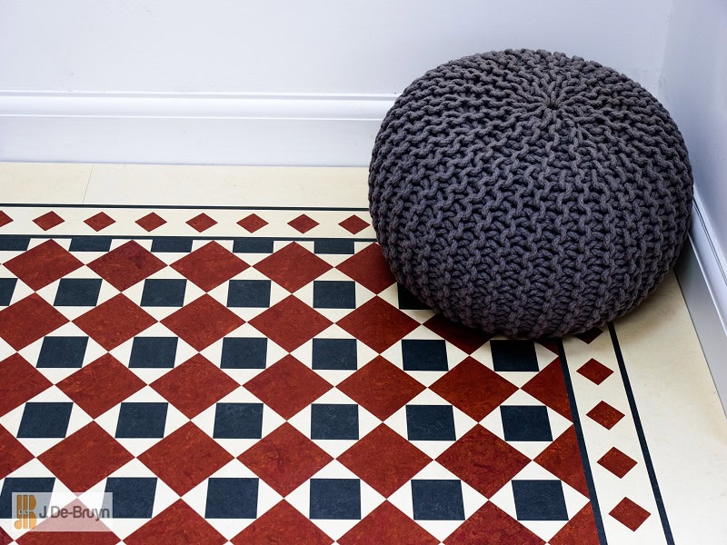 Marmoleum RD120 Paired With RDB210 Borders - Marmoleum Flooring