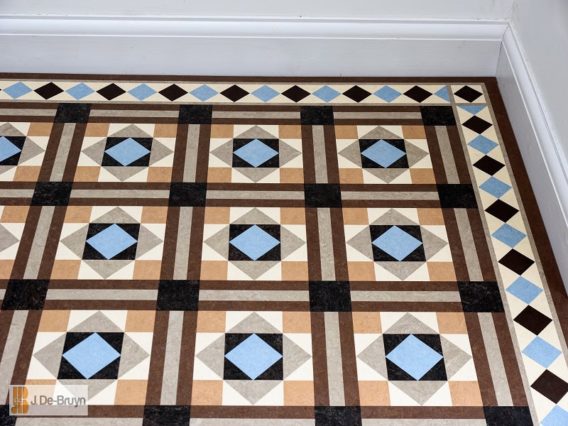 Marmoleum RD122 Paired With RBD205 Borders and Corners - Marmoleum Flooring