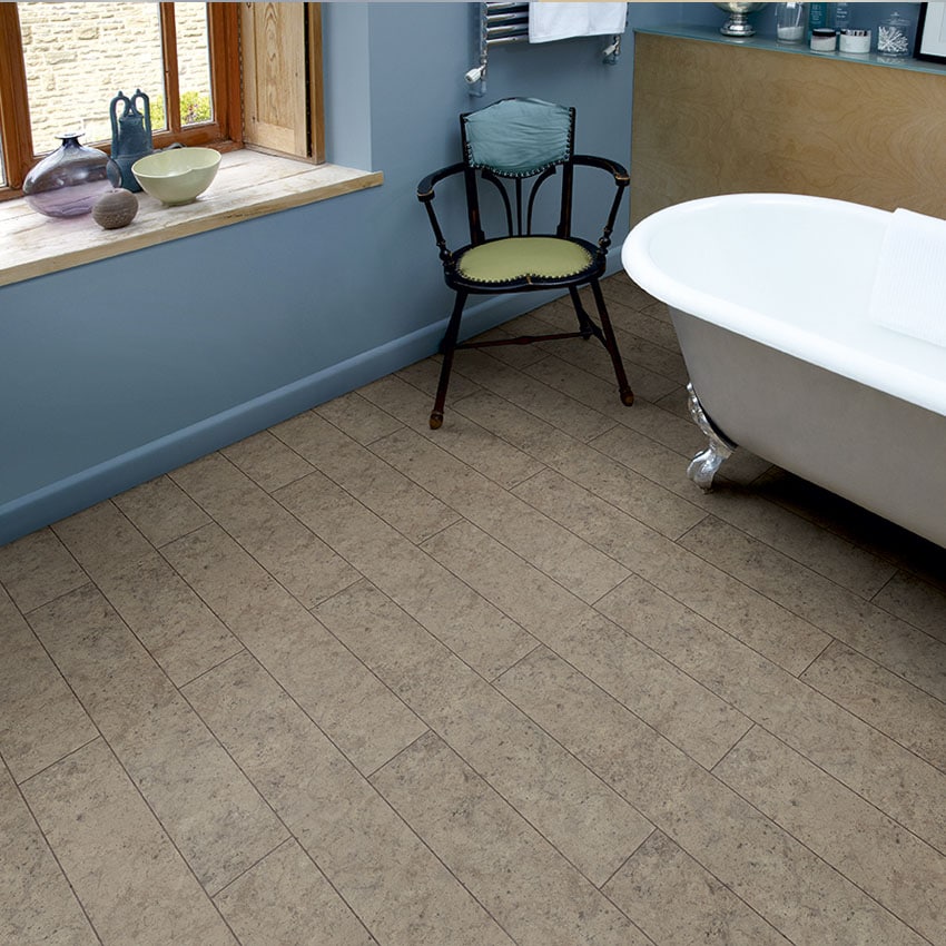 Amtico - Upton Stone - Brick Block - Stria Lava Stripping - Luxury Vinyl Tile (LVT) Flooring - Vinyl Flooring - Wood Flooring