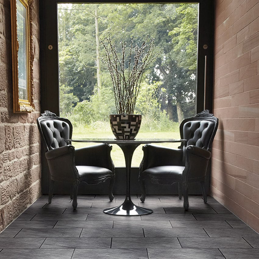 Amtico - Welsh Slate - Slate Noire Stripping - Luxury Vinyl Tile (LVT) Flooring - Vinyl Flooring - Wood Flooring