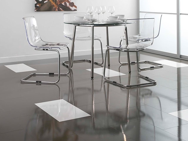 Westco - Laminate - H474418 - H474420 Gloss Black & White - Laminate Flooring