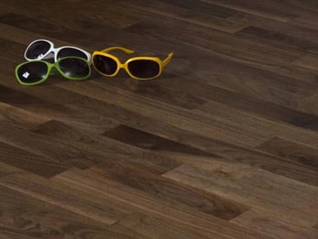 XYLO Walnut Engineered Lacquered D0079 3 Strip American Black Walnut Rustic - Wood Flooring