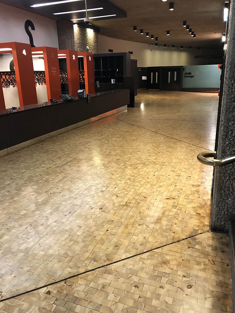 Refinishing the Iconic Barbican Centre in London - Floor Restoration - Floor Sanding & Sealing - Wood Flooring