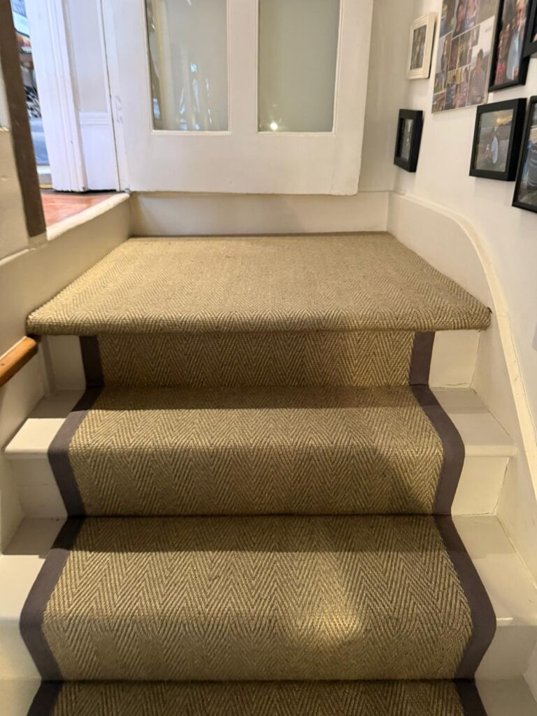 Alternative Flooring Anywhere Carpet Herringbone Re-Affirm Carpet Installation in Finsbury Park