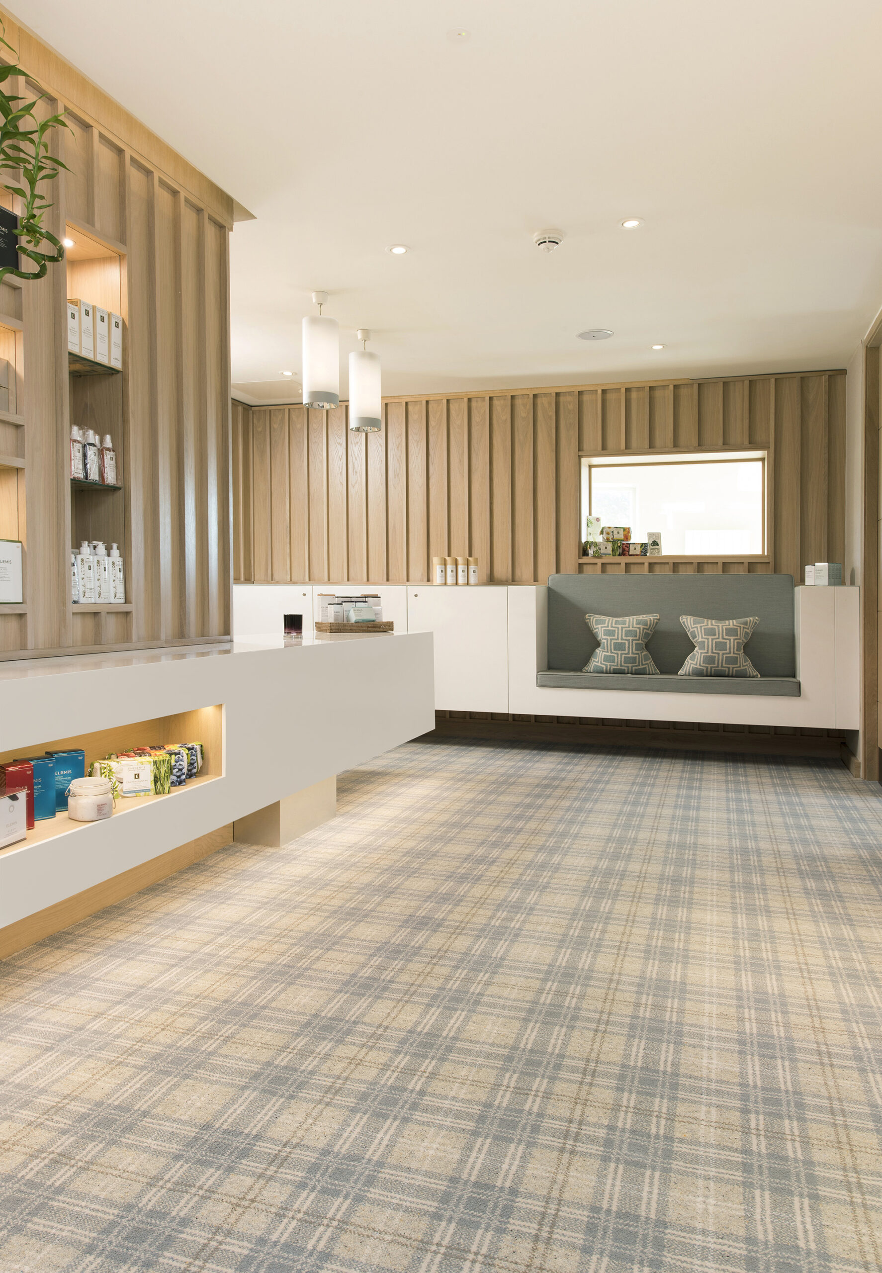 Ulster Carpets Braeburn Biscay reception area
