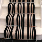 Black And White Stripe Stair Carpet 2