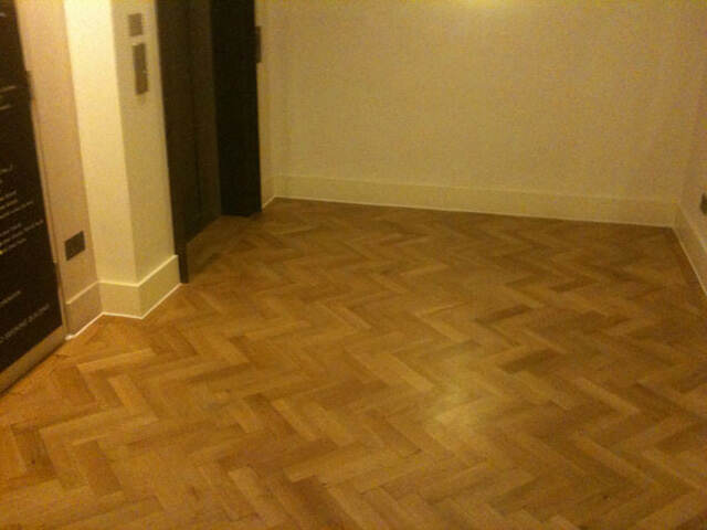 Damaged Parquet Floor Partially Replaced