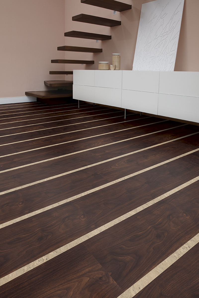 Amtico - Dark Walnut-Alchemy Haze, Luxury Vinyl Tile (LVT) Flooring, Wood Flooring