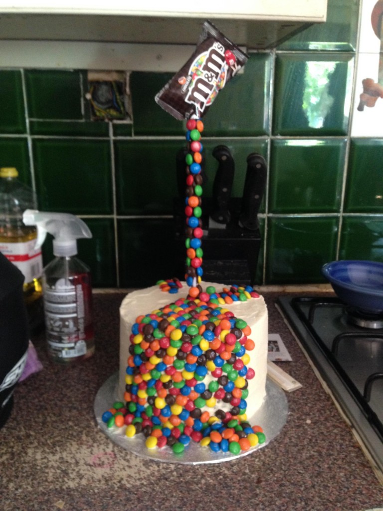 Getting the cake ready for a colleague’s birthday. Fun times ahead!