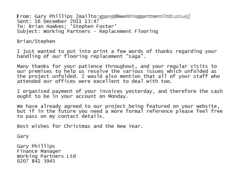 Working Partners - Replacement Flooring, Porcelain Tile Flooring, Rubber Flooring, Home