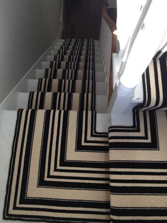 black and white striped stair carpet 5