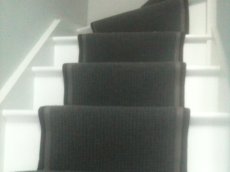 black stair runner carpet