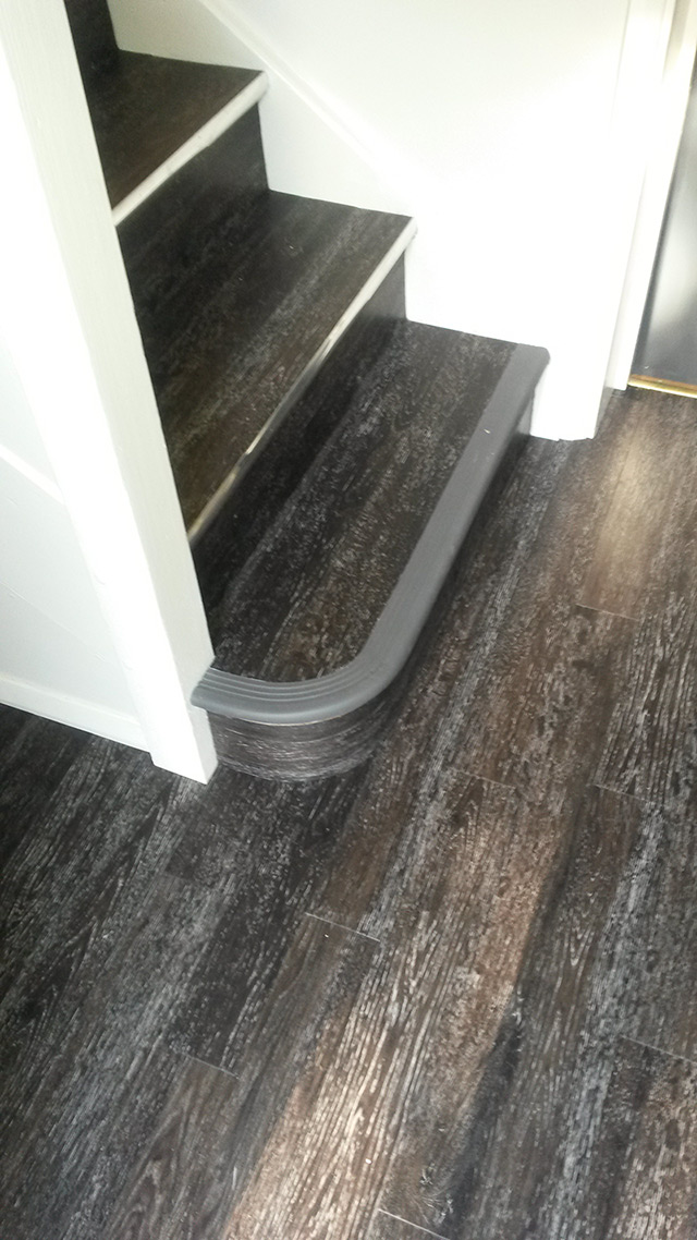 Dark Brown Amtico on Stairs, Luxury Vinyl Tile (LVT) Flooring, Home