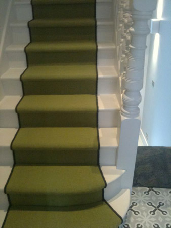 green carpet stairs 01