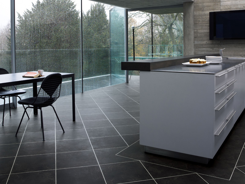 Karndean - Da Vinci Stone Tiles - CK25 Noir - Luxury Vinyl Tile (LVT) Flooring - Porcelain Tile Flooring - Vinyl Flooring Karndean - Da Vinci Stone Tiles - CK25 Noir - Luxury Vinyl Tile (LVT) Flooring - Porcelain Tile Flooring - Vinyl Flooring
