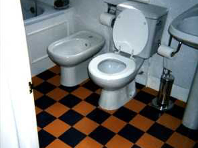 Dalsouple Rubber - Blue &amp; Yellow Bathroom - Rubber Flooring