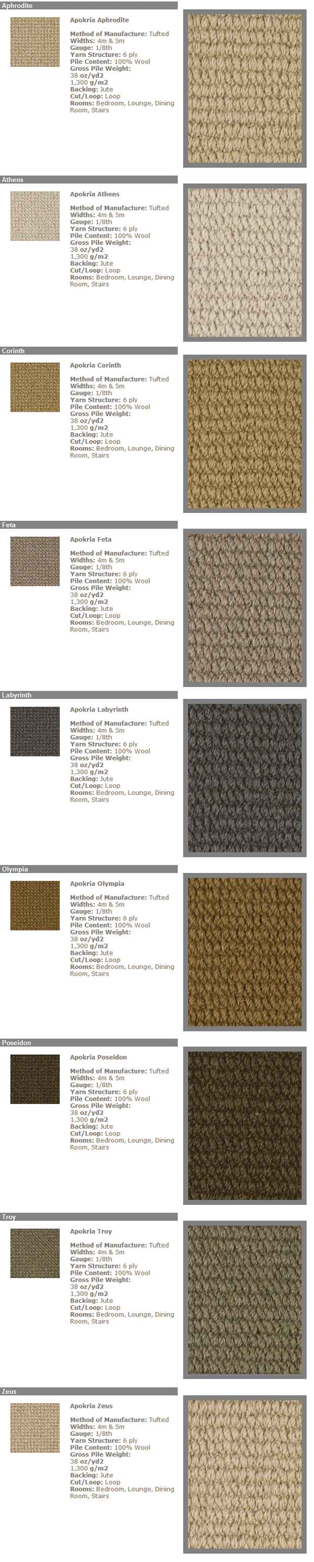 Gaskell Woolrich Apokria Range - Carpet