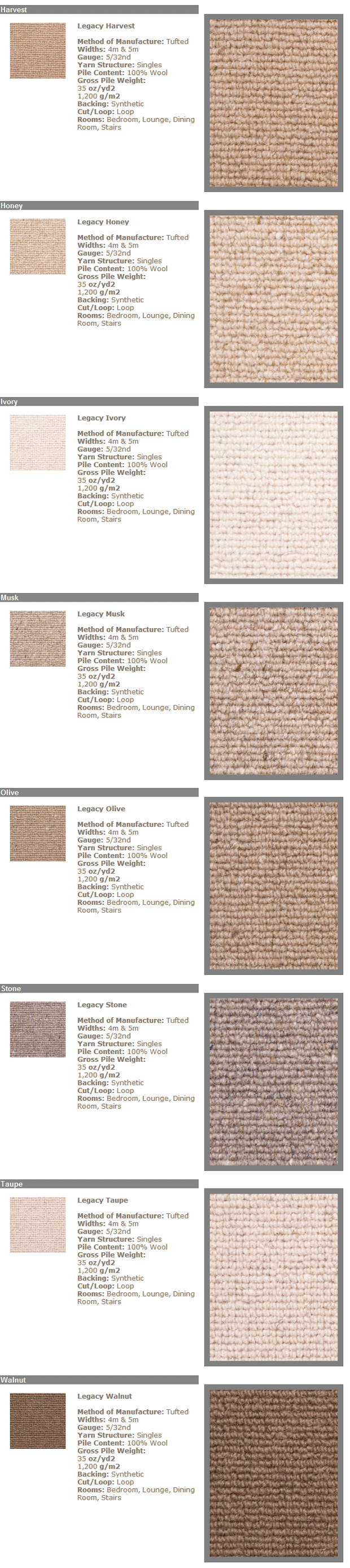 Gaskell Woolrich - Legacy Range - Carpet