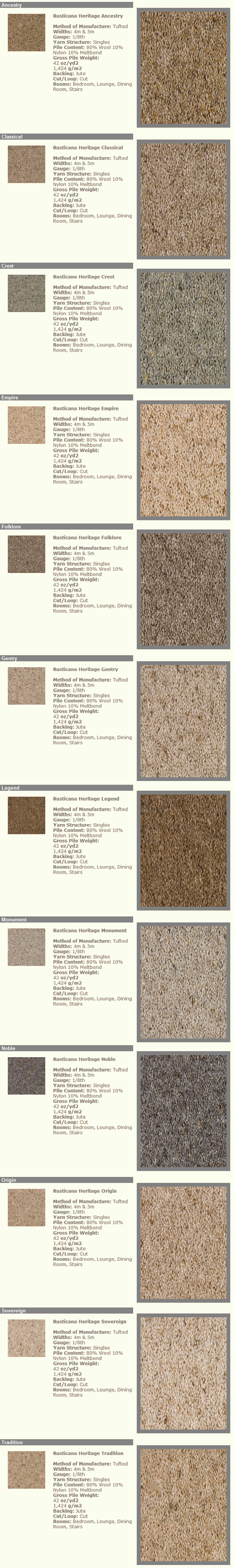 Gaskell Woolrich - Rusticana Heritage Range - Carpet