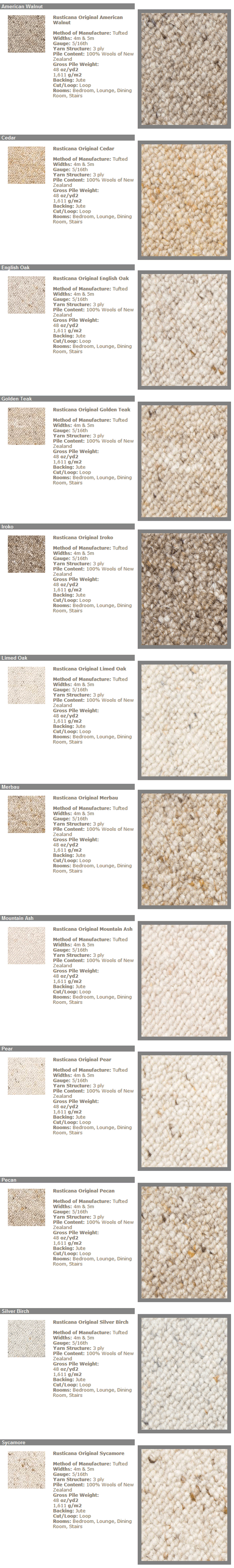 Gaskell Woolrich - Rusticana Original Range - Carpet