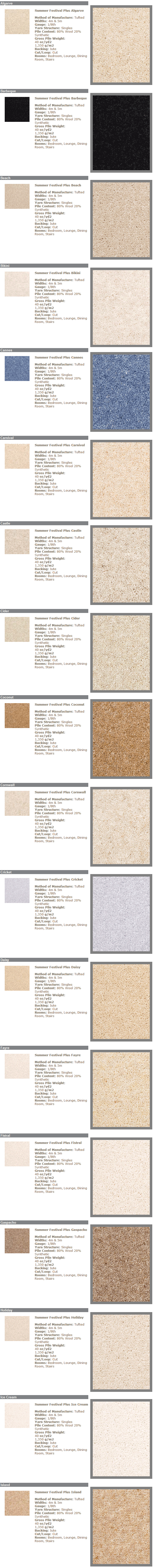 Gaskell Woolrich - Summer Festival Plus Range - Carpet