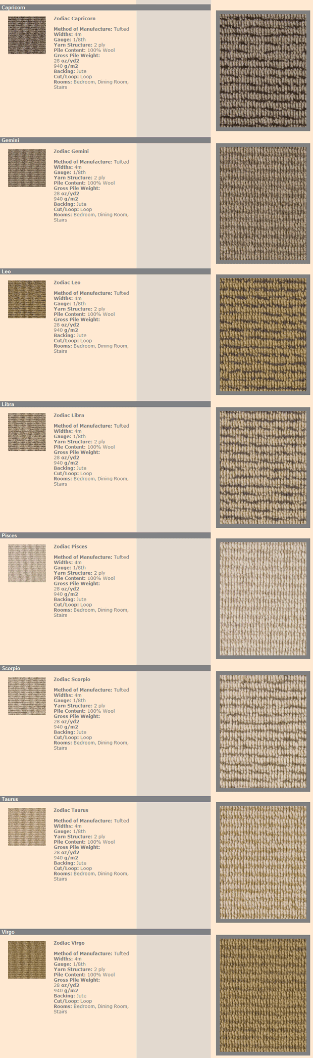 Gaskell Woolrich Zodiac - Carpet
