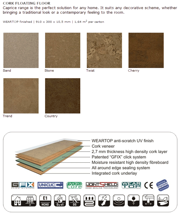 Granorte - Caprice Range - Cork Flooring