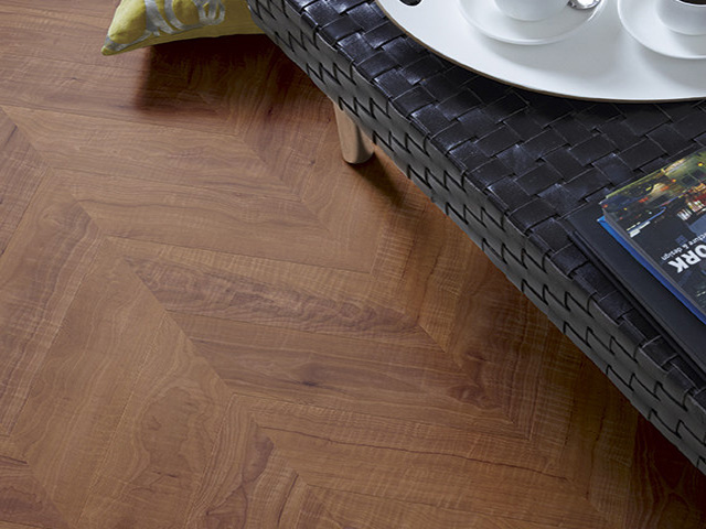 Amtico - Inglewood Plum - Herringbone Pleat - Luxury Vinyl Tile (LVT) Flooring - Vinyl Flooring - Wood Flooring