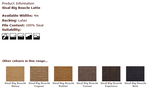 Kersaint Kobb - Sisal Big Boucle Latte - Carpet - Wood Flooring