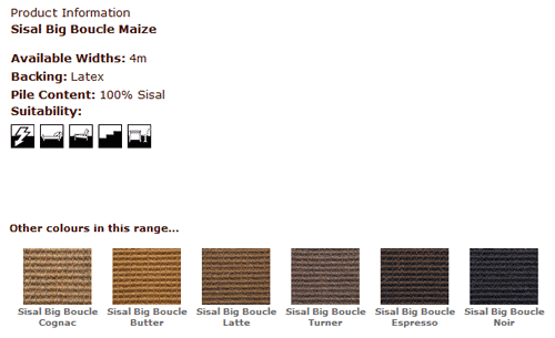 Kersaint Kobb - Sisal Big Boucle Maize - Carpet - Wood Flooring