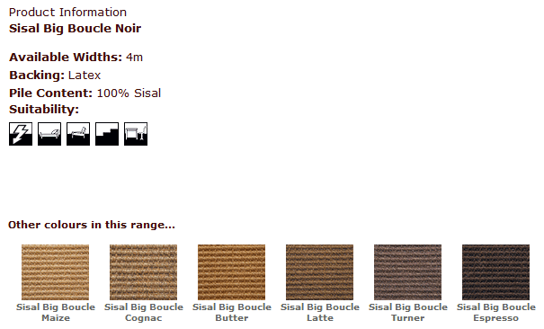 Kersaint Kobb - Sisal Big Boucle Noir - Carpet - Wood Flooring