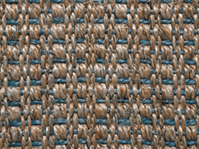 Kersaint Kobb - Sisal Contrast Duck Egg Blue - Carpet - Wood Flooring