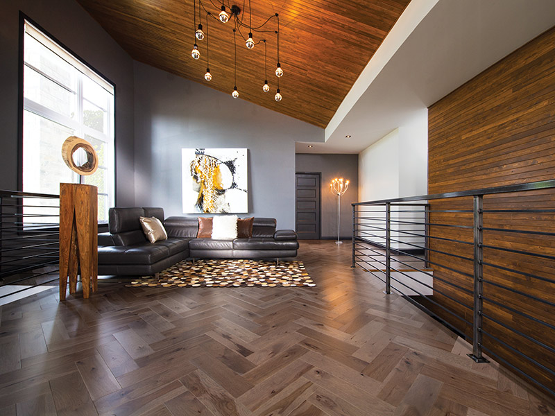 Mirage - 14023 Herringbone - Hickory Greystone - Wood Flooring
