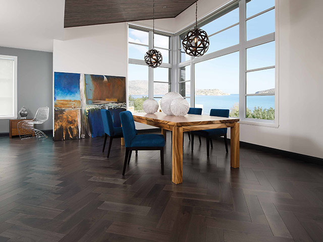 Mirage - Herringbone - Knotty Walnut Charcoal 5po - Wood Flooring