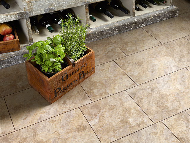 Polyflor - Creative Edge - Crema Slate - Coffee - Vinyl Flooring