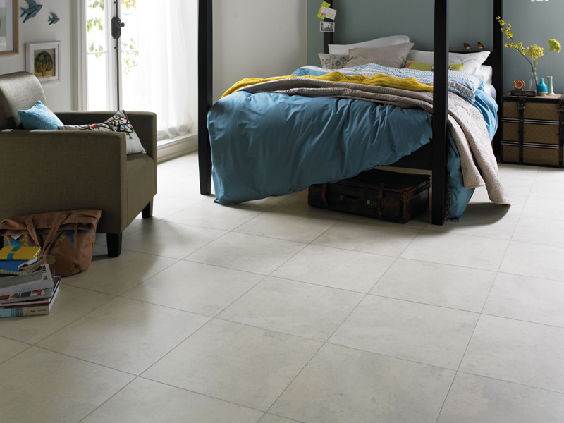 Karndean - Opus Stone Tiles - SP111 Luna - Luxury Vinyl Tile (LVT) Flooring - Porcelain Tile Flooring - Vinyl Flooring