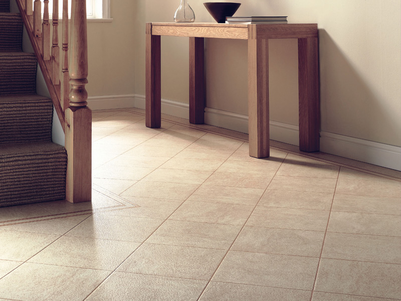 Karndean - Da Vinci Stone Tiles - SS6 Cotswold - Luxury Vinyl Tile (LVT) Flooring - Porcelain Tile Flooring - Vinyl Flooring