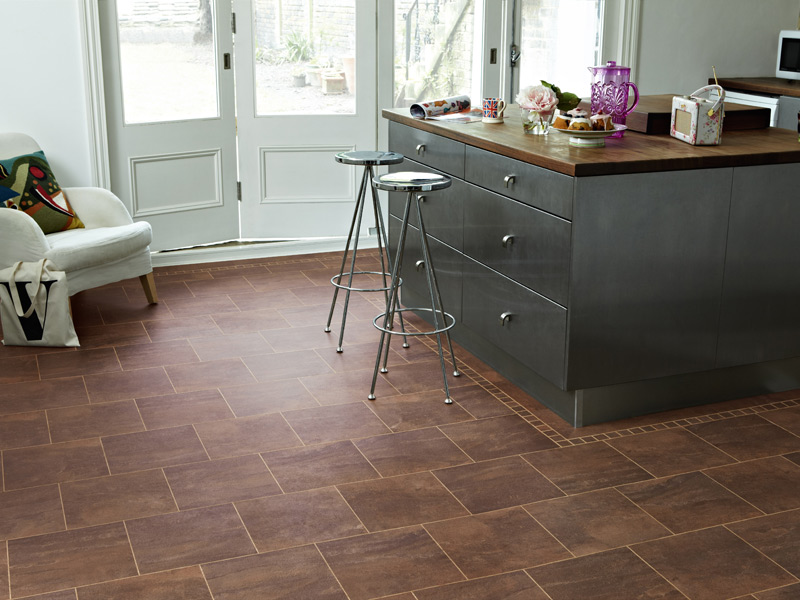 Karndean - Knight Tile Stone Tiles - T102 Ramsey - Luxury Vinyl Tile (LVT) Flooring - Porcelain Tile Flooring - Vinyl Flooring