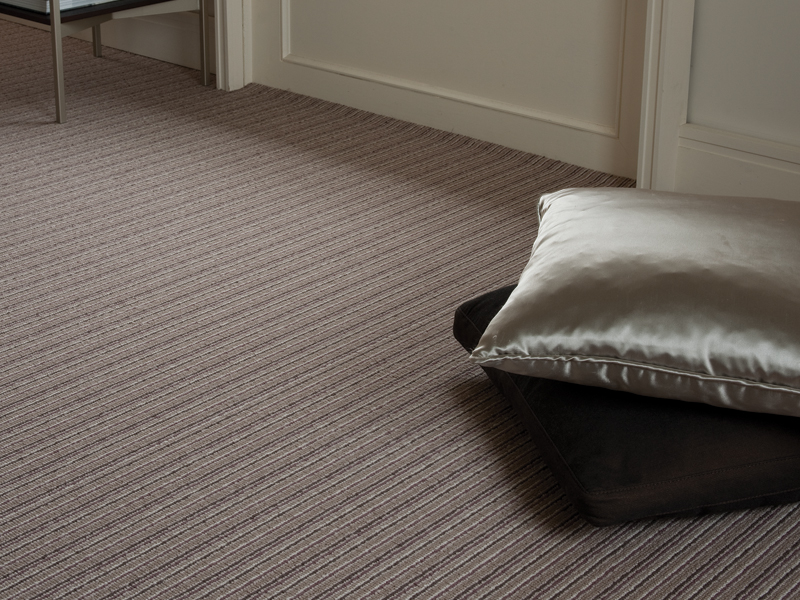 Ulster Carpets - Open Spaces - Wellington Stripe Marron - Carpet